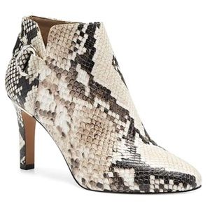 Vince Camuto Leeva Snake Print Leather Booties